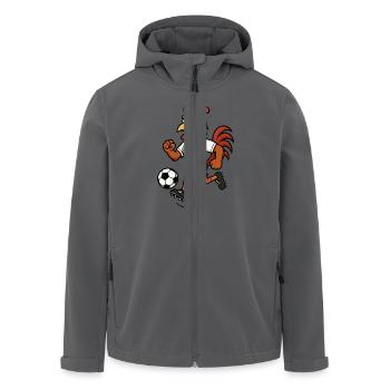 hahn fussball - Recycelte Männer Softshell-Jacke von Stanley/Stella - Anthrazit - Vorne - AI Model Male 185 light (185cm)