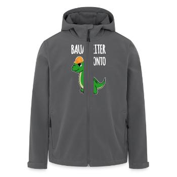 Bauarbeiter Bronto - Recycelte Männer Softshell-Jacke von Stanley/Stella - Anthrazit - Vorne - AI Model Male 185 light (185cm)