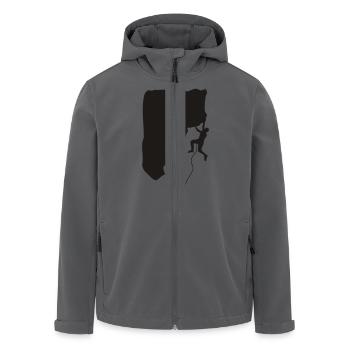 Klettern im Vorstieg - Recycelte Männer Softshell-Jacke von Stanley/Stella - Anthrazit - Vorne - AI Model Male 185 light (185cm)