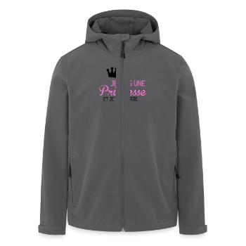 je suis une princesse et je t'emmerde - Recycelte Männer Softshell-Jacke von Stanley/Stella - Anthrazit - Vorne - AI Model Male 185 light (185cm)