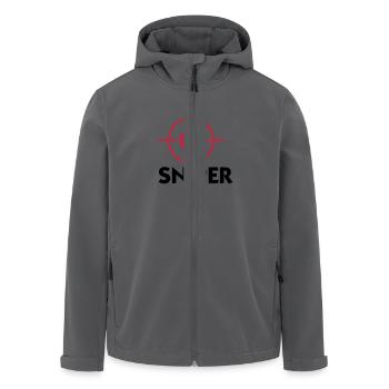 Ich bin ein Scharfschütze - Recycelte Männer Softshell-Jacke von Stanley/Stella - Anthrazit - Vorne - AI Model Male 185 light (185cm)