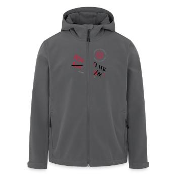 Volksfront (3col) - Recycelte Männer Softshell-Jacke von Stanley/Stella - Anthrazit - Vorne - AI Model Male 185 light (185cm)