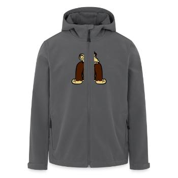 affe witzig doof - Recycelte Männer Softshell-Jacke von Stanley/Stella - Anthrazit - Vorne - AI Model Male 185 light (185cm)