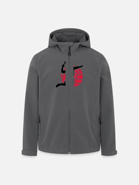 volleyball - Recycelte Männer Softshell-Jacke von Stanley/Stella - Anthrazit