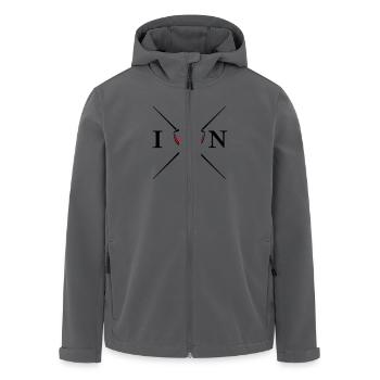 vino design - Recycelte Männer Softshell-Jacke von Stanley/Stella - Anthrazit - Vorne - AI Model Male 185 light (185cm)