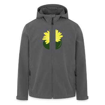 Lithops-Blüte1 - Recycelte Männer Softshell-Jacke von Stanley/Stella - Anthrazit - Vorne - AI Model Male 185 light (185cm)
