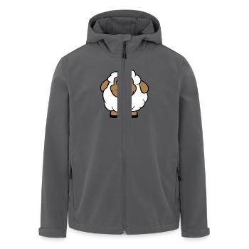 Schaf Baby Steht Gelangweilt Müde Cartoon Comic - Recycelte Männer Softshell-Jacke von Stanley/Stella - Anthrazit - Vorne - AI Model Male 185 light (185cm)