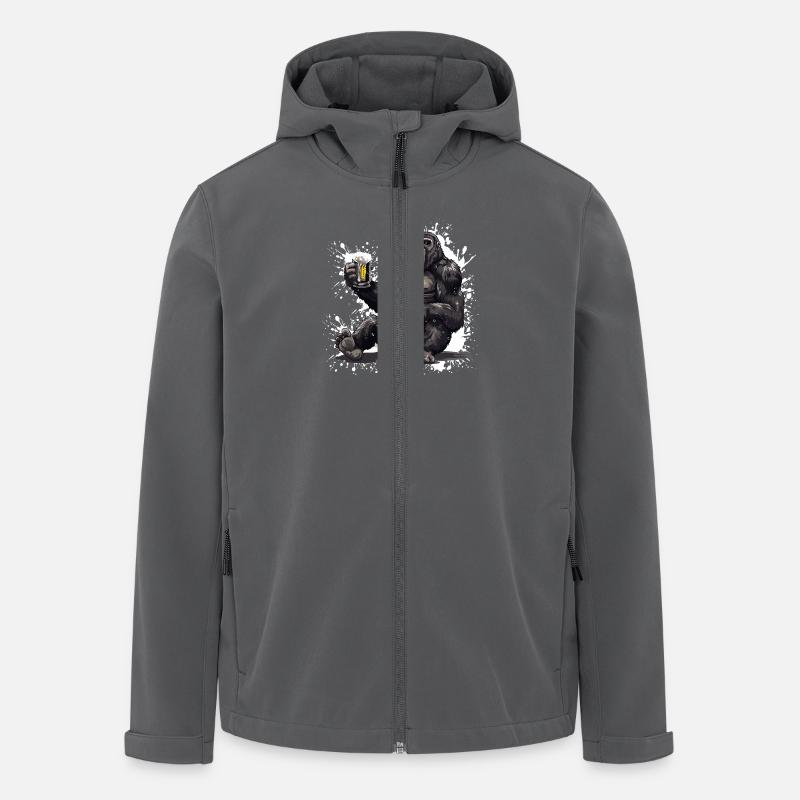 Gorilla Bier Lustig - Recycelte Männer Softshell-Jacke von Stanley/Stella - Anthrazit