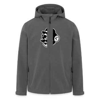 Affe Sir Mustache - Recycelte Männer Softshell-Jacke von Stanley/Stella - Anthrazit - Vorne - AI Model Male 185 light (185cm)