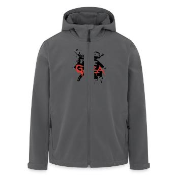 Free Gaza - Recycelte Männer Softshell-Jacke von Stanley/Stella - Anthrazit - Vorne - AI Model Male 185 light (185cm)