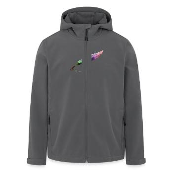 feder - Recycelte Männer Softshell-Jacke von Stanley/Stella - Anthrazit - Vorne - AI Model Male 185 light (185cm)