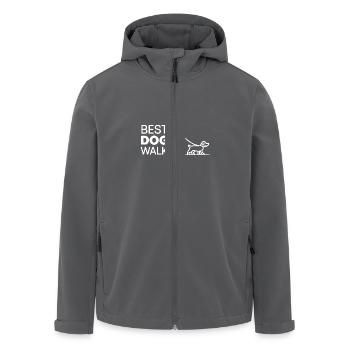 Best Dog Walker für einen Hundeliebhaber - Recycelte Männer Softshell-Jacke von Stanley/Stella - Anthrazit - Vorne - AI Model Male 185 light (185cm)