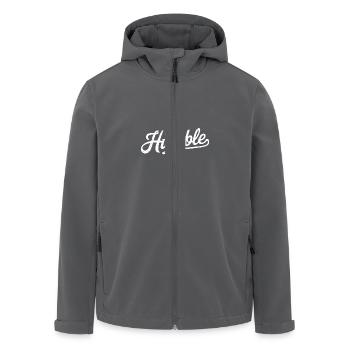 Inspirierend Sei bescheiden Sei wahr Sei wild - Recycelte Männer Softshell-Jacke von Stanley/Stella - Anthrazit - Vorne - AI Model Male 185 light (185cm)