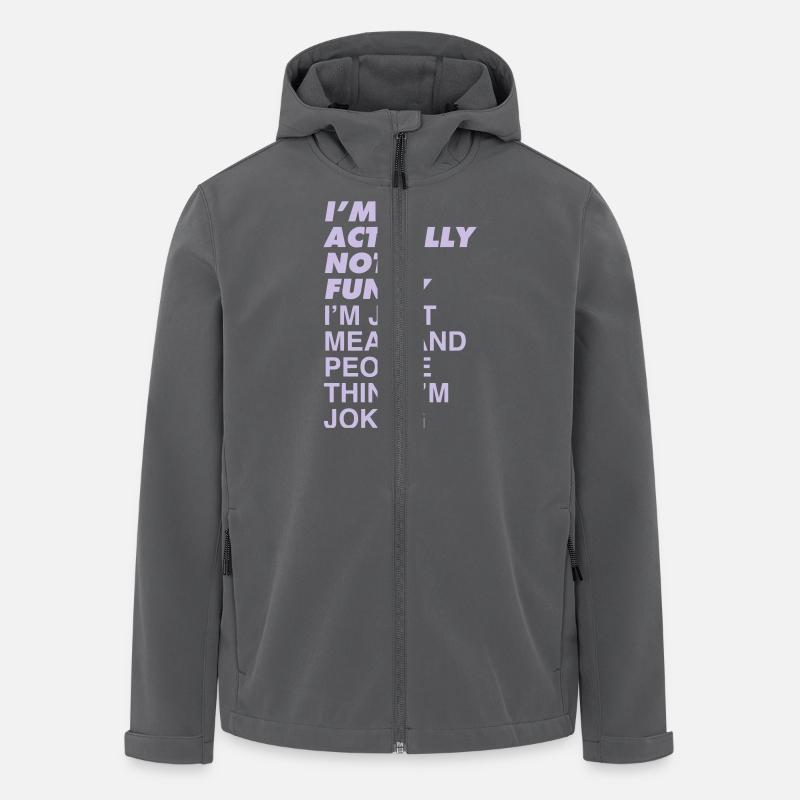 I'M NOT FUNNY - Men’s Recycled Softshell Jacket by Stanley/Stella - anthracite