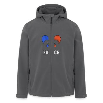 Frankreich - Recycelte Männer Softshell-Jacke von Stanley/Stella - Anthrazit - Vorne - AI Model Male 185 light (185cm)