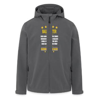 BAUMEISTER - Recycelte Männer Softshell-Jacke von Stanley/Stella - Anthrazit - Vorne - AI Model Male 185 light (185cm)
