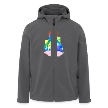 jesus - Recycelte Männer Softshell-Jacke von Stanley/Stella - Anthrazit - Vorne - AI Model Male 185 light (185cm)