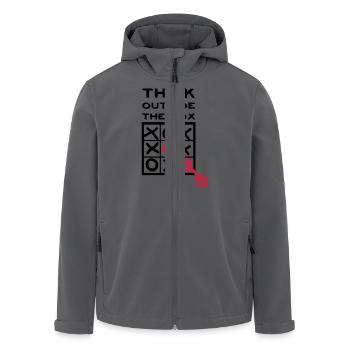 Think outside the Box, kreatives Denken, die - Recycelte Männer Softshell-Jacke von Stanley/Stella - Anthrazit - Vorne - AI Model Male 185 light (185cm)