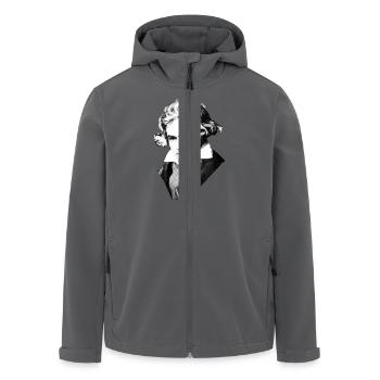 Beethoven Rock Kuss Black Metal - Recycelte Männer Softshell-Jacke von Stanley/Stella - Anthrazit - Vorne - AI Model Male 185 light (185cm)