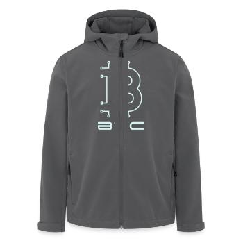 Bitcoin Digital - Recycelte Männer Softshell-Jacke von Stanley/Stella - Anthrazit - Vorne - AI Model Male 185 light (185cm)