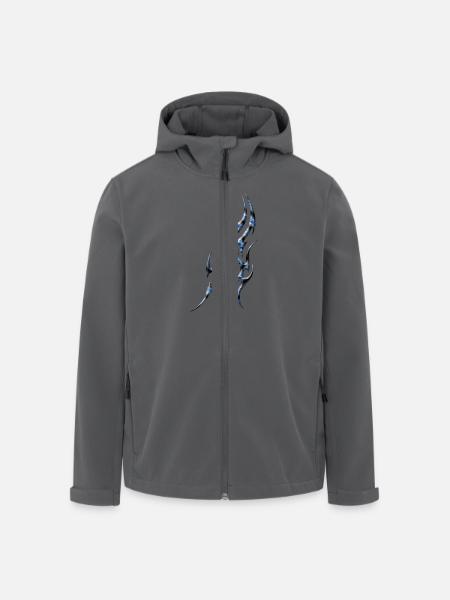 Tribal 1 von Custom - Recycelte Männer Softshell-Jacke von Stanley/Stella - Anthrazit