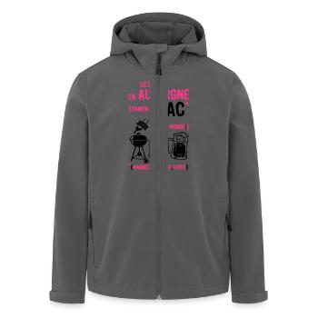 Auvergne Wannenöffnung gekocht Grill Bier - Recycelte Männer Softshell-Jacke von Stanley/Stella - Anthrazit - Vorne - AI Model Male 185 light (185cm)