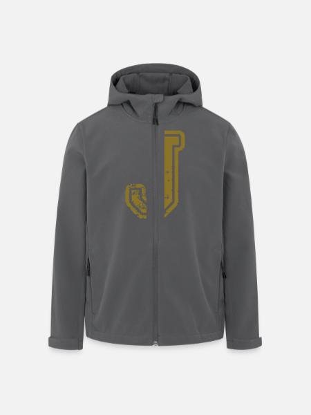 J - Buchstabe - Recycelte Männer Softshell-Jacke von Stanley/Stella - Anthrazit