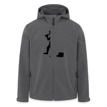 Tipp Kick Figur mit Bierflasche (FS) - Recycelte Männer Softshell-Jacke von Stanley/Stella - Anthrazit - Vorne - AI Model Male 185 light (185cm)