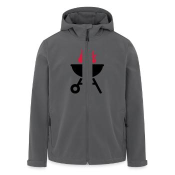 Grill - Recycelte Männer Softshell-Jacke von Stanley/Stella - Anthrazit - Vorne - AI Model Male 185 light (185cm)