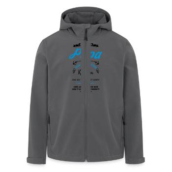 stolzer papa - Recycelte Männer Softshell-Jacke von Stanley/Stella - Anthrazit - Vorne - AI Model Male 185 light (185cm)