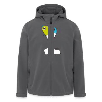 neugierig - Recycelte Männer Softshell-Jacke von Stanley/Stella - Anthrazit - Vorne - AI Model Male 185 light (185cm)