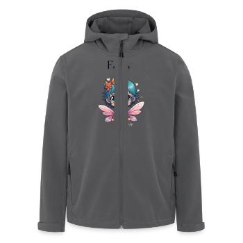 Fee - Recycelte Männer Softshell-Jacke von Stanley/Stella - Anthrazit - Vorne - AI Model Male 185 light (185cm)