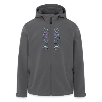 Krebs Futuristisches Symbol - Recycelte Männer Softshell-Jacke von Stanley/Stella - Anthrazit - Vorne - AI Model Male 185 light (185cm)