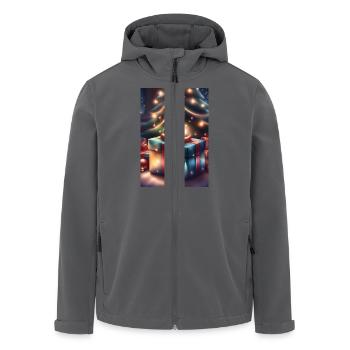 Festliche Geschenkbox unter dem Weihnachtsbaum - Recycelte Männer Softshell-Jacke von Stanley/Stella - Anthrazit - Vorne - AI Model Male 185 light (185cm)