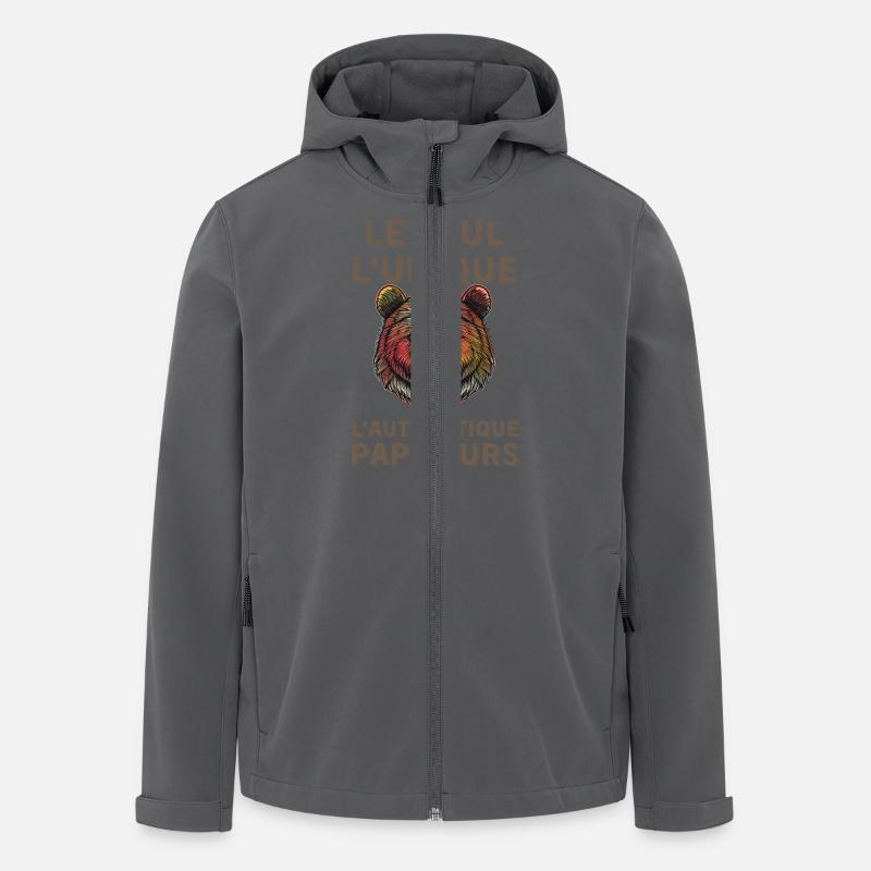 Authentique Papa Ours - Veste softshell homme en polyester recyclé Stanley/Stella - charbon