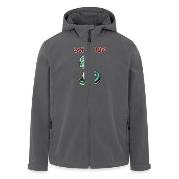 Schlange - chinesisches Sternzeichen - Astrologie - Recycelte Männer Softshell-Jacke von Stanley/Stella - Anthrazit - Vorne - AI Model Male 185 light (185cm)