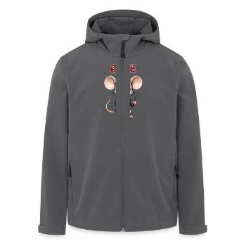 Ratte - chinesisches Sternzeichen - Astrologie - Recycelte Männer Softshell-Jacke von Stanley/Stella - Anthrazit - Vorne - AI Model Male 185 light (185cm)