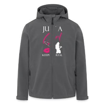 Just a Girl Keepin it Real Fishing - Recycelte Männer Softshell-Jacke von Stanley/Stella - Anthrazit - Vorne - AI Model Male 185 light (185cm)