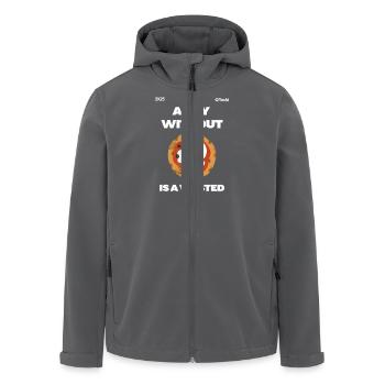 Ein Tag ohne Pizza ist ein verlorener Tag - Recycelte Männer Softshell-Jacke von Stanley/Stella - Anthrazit - Vorne - AI Model Male 185 light (185cm)