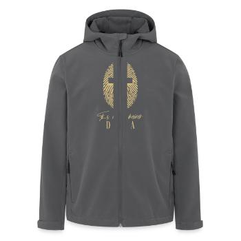 Es ist in meiner DNA - Recycelte Männer Softshell-Jacke von Stanley/Stella - Anthrazit - Vorne - AI Model Male 185 light (185cm)