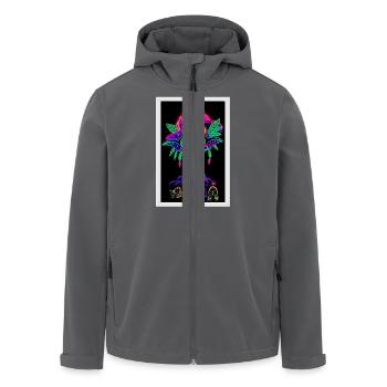 ॐMEGoA Mushroom Goblin 1# - Recycelte Männer Softshell-Jacke von Stanley/Stella - Anthrazit - Vorne - AI Model Male 185 light (185cm)