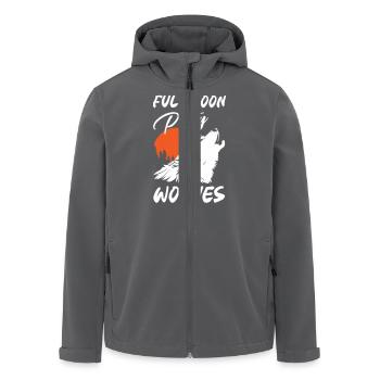 Full Moon Party Wolves - Recycelte Männer Softshell-Jacke von Stanley/Stella - Anthrazit - Vorne - AI Model Male 185 light (185cm)