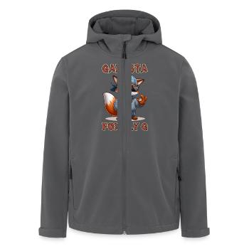 Gangsta Fox Sly G - Recycelte Männer Softshell-Jacke von Stanley/Stella - Anthrazit - Vorne - AI Model Male 185 light (185cm)