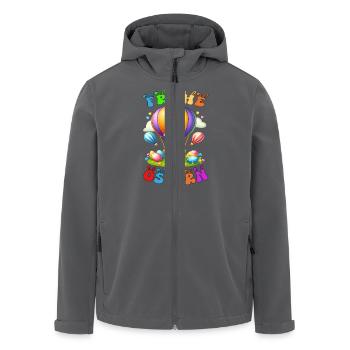 Frohe Ostern - Recycelte Männer Softshell-Jacke von Stanley/Stella - Anthrazit - Vorne - AI Model Male 185 light (185cm)