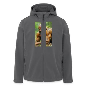 Wepwawet, wolfsköpfiger Gott, der ein Grab bewacht - Recycelte Männer Softshell-Jacke von Stanley/Stella - Anthrazit - Vorne - AI Model Male 185 light (185cm)