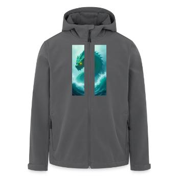 Riesige Schlange, die das Midgard-Monster umkreist - Recycelte Männer Softshell-Jacke von Stanley/Stella - Anthrazit - Vorne - AI Model Male 185 light (185cm)