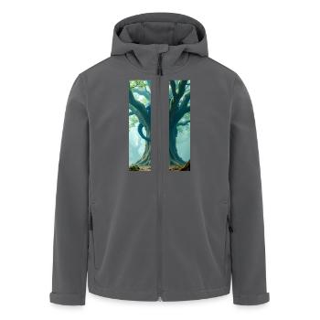 Nidhöggr Ragon nagt an Yggdrasils Wurzeln - Recycelte Männer Softshell-Jacke von Stanley/Stella - Anthrazit - Vorne - AI Model Male 185 light (185cm)