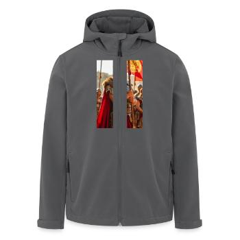 Legionäre Roms, slawische Mythen flüstern durch eine - Recycelte Männer Softshell-Jacke von Stanley/Stella - Anthrazit - Vorne - AI Model Male 185 light (185cm)