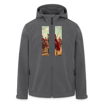 Decurio reitet, slawische Winde flüstern durch Roms - Recycelte Männer Softshell-Jacke von Stanley/Stella - Anthrazit - Vorne - AI Model Male 185 light (185cm)