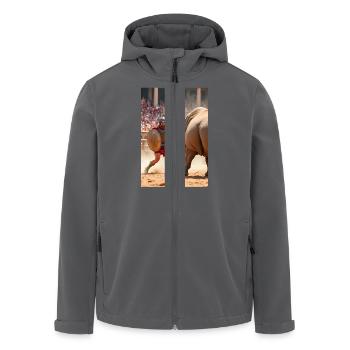 Stahl trifft Horn, slawischer Sturm stoppt römischen Donner - Recycelte Männer Softshell-Jacke von Stanley/Stella - Anthrazit - Vorne - AI Model Male 185 light (185cm)
